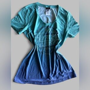 Harley-Davidson Women's Teal and Navy Tee